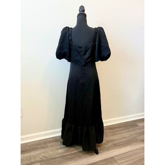 Sandro Paris Falbala Rhinestone Embellished Cutout Midi Dress 10 Party Cocktail - Picture 4 of 5